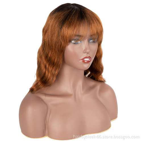 Rebecca Fashion wholesale 18 to 20inches Body Wave  remy brazilian human hair cheap machine made wigs 100 human hair wigs
